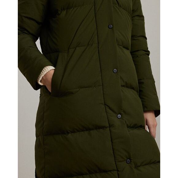 Lauren Ralph Lauren Oversize-Collar Quilted Down Coat Size Small - Picture 4 of 11